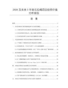 2026及未來5年音樂拉繩項目投資價值分析報告