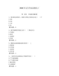 2026年安全考试试题电工【精练】