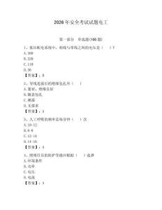2026年安全考试试题电工参考答案