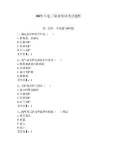 2026年電工保命培訓(xùn)考試題庫附答案（模擬題）