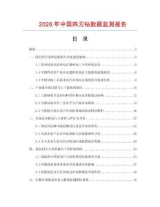 2026年中國(guó)四刃鉆數(shù)據(jù)監(jiān)測(cè)報(bào)告