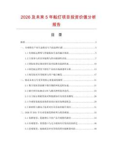 2026及未來5年船燈項目投資價值分析報告