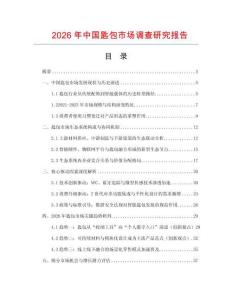 2026年中國匙包市場調查研究報告