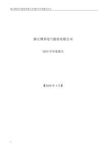 博菲電氣：2025年年度報告