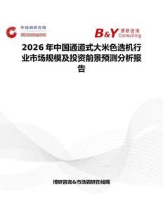 2026年中國通道式大米色選機行業市場規模及投資前景預測分析報告