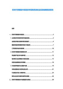 歐洲不銹鋼板市場現狀供需格局演變及投資前瞻規劃報告