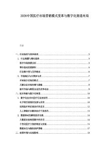 2026中國醫(yī)療市場營銷模式變革與數(shù)字化渠道布局