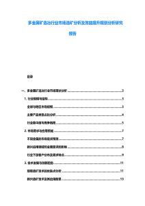 多金屬礦選冶行業(yè)市場選礦分析及效益提升規(guī)劃分析研究報告