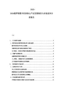 2025-2030俄羅斯數字經濟核心產業發展路徑與市場競爭分析報告