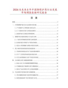 2026及未來5年中國鑄模護角行業發展市場調查數據研究報告