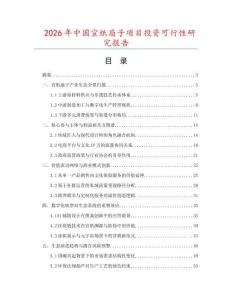 2026年中國宣紙扇子項目投資可行性研究報告