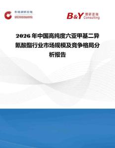 2026年中國高純度六亞甲基二異氰酸酯行業(yè)市場規(guī)模及競爭格局分析報告
