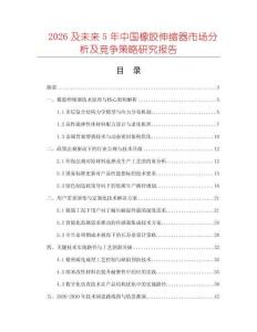 2026及未來(lái)5年中國(guó)橡膠伸縮器市場(chǎng)分析及競(jìng)爭(zhēng)策略研究報(bào)告