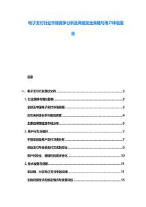 電子支付行業(yè)市場競爭分析及網(wǎng)絡(luò)安全策略與用戶體驗(yàn)報告