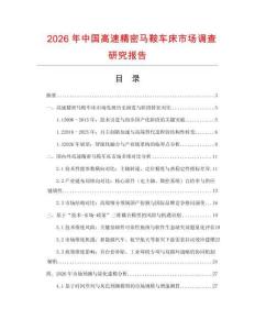 2026年中國高速精密馬鞍車床市場調查研究報告