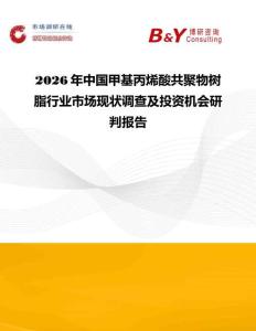 2026年中國甲基丙烯酸共聚物樹脂行業(yè)市場(chǎng)現(xiàn)狀調(diào)查及投資機(jī)會(huì)研判報(bào)告