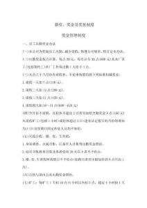 4、薪資、獎金及獎懲制度