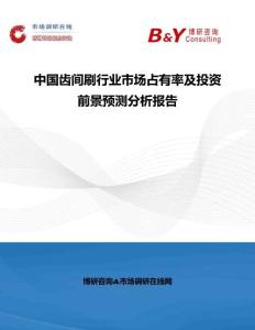 中國齒間刷行業(yè)市場(chǎng)占有率及投資前景預(yù)測(cè)分析報(bào)告