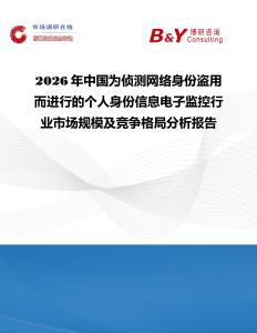 2026年中國為偵測網絡身份盜用而進行的個人身份信息電子監控行業市場規模及競爭格局分析報告