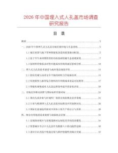 2026年中國埋入式人孔蓋市場調查研究報告