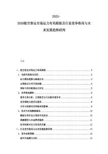 2025-2030航空客運(yùn)市場運(yùn)力布局跟蹤及行業(yè)競爭格局與未來發(fā)展趨勢研判