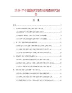2026年中國蹦床網市場調查研究報告