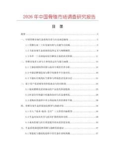 2026年中国骨锥市场调查研究报告
