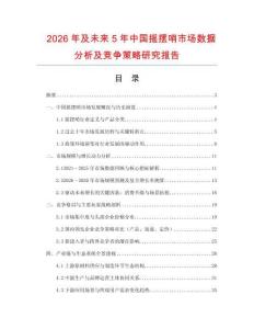 2026年及未来5年中国摇摆哨市场数据分析及竞争策略研究报告