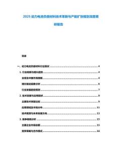 2025動力電池負極材料技術革新與產能擴張規劃深度調研報告