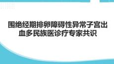 圍絕經(jīng)期排卵障礙性異常子宮出血多民族醫(yī)診療專家共識