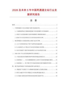 2026及未来5年中国两通道主站行业发展研究报告