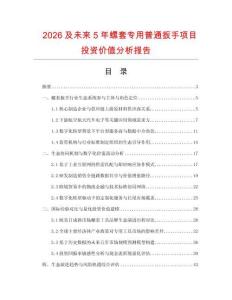 2026及未來5年螺套專用普通扳手項目投資價值分析報告