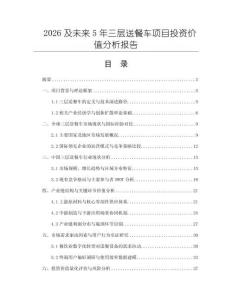 2026及未來5年三層送餐車項目投資價值分析報告