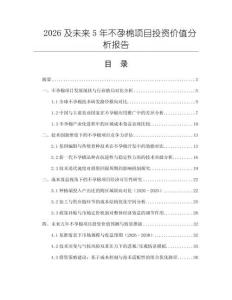 2026及未來5年不孕棉項目投資價值分析報告