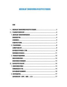 廢舊免漆門回收利用技術經濟可行性報告