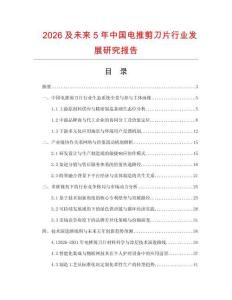 2026及未來5年中國電推剪刀片行業發展研究報告