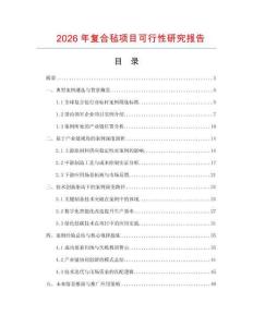 2026年復(fù)合氈項目可行性研究報告