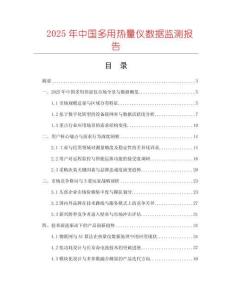2025年中國多用熱量儀數(shù)據(jù)監(jiān)測報告