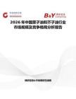 2026年中國菜子油和芥子油行業(yè)市場規(guī)模及競爭格局分析報(bào)告