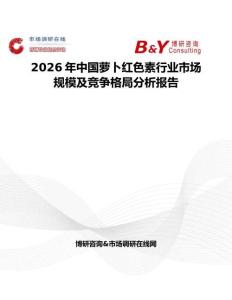 2026年中國蘿卜紅色素行業市場規模及競爭格局分析報告