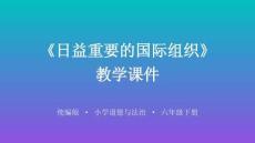 2026春統(tǒng)編版小學道德與法治六年級下冊《日益重要的國際組織》教學課件