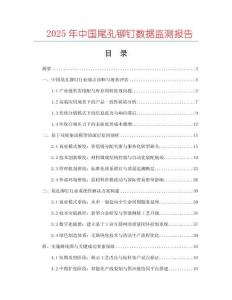 2025年中國尾孔鉚釘數(shù)據(jù)監(jiān)測報告