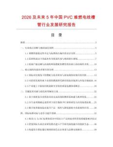 2026及未來5年中國PVC難燃電線槽管行業(yè)發(fā)展研究報告