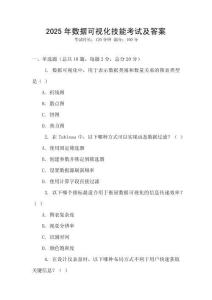 2025年數(shù)據(jù)可視化技能考試及答案