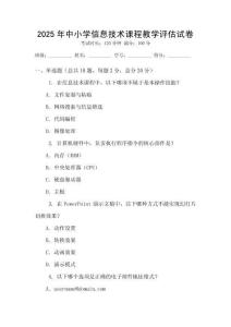 2025年中小学信息技术课程教学评估试卷
