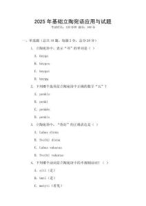 2025年基础立陶宛语应用与试题
