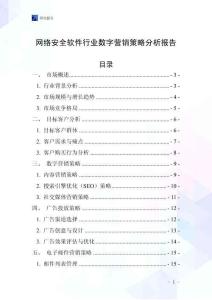 網(wǎng)絡(luò)安全軟件行業(yè)數(shù)字營(yíng)銷策略分析報(bào)告