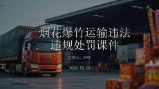 煙花爆竹運輸違法違規處罰課件