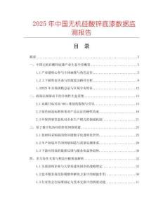 2025年中国无机硅酸锌底漆数据监测报告