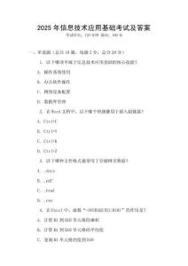 2025年信息技術(shù)應(yīng)用基礎(chǔ)考試及答案